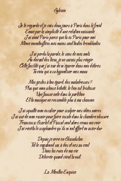 Le poème en image: Sylvain