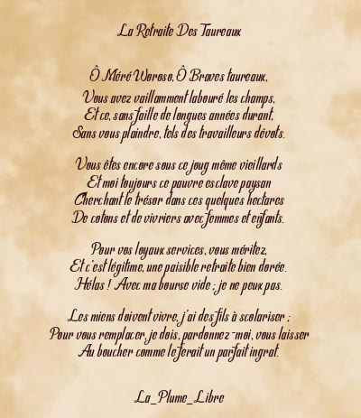 Le poème en image: La Retraite Des Taureaux