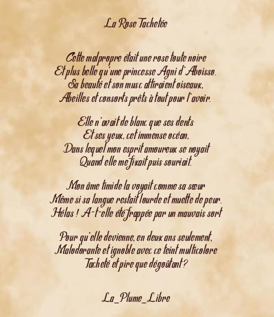 Le poème en image: La Rose Tachetée