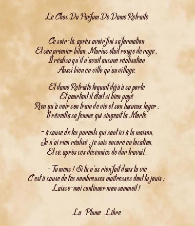 Le poème en image: Le Choc Du Parfum De Dame Retraite