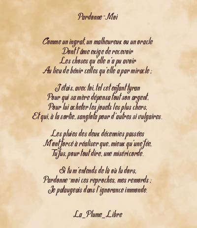 Le poème en image: Pardonne-Moi