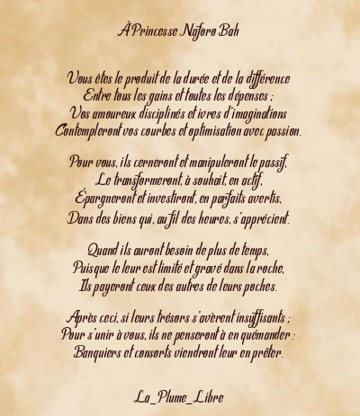 Le poème en image: À Princesse Naforo Bah