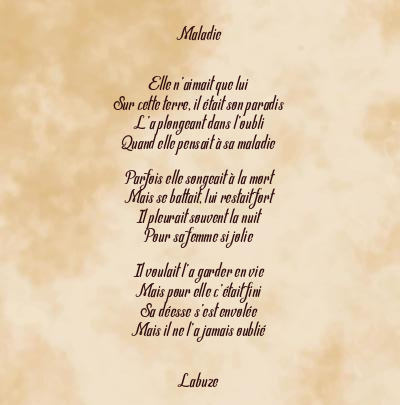 Le poème en image: Maladie