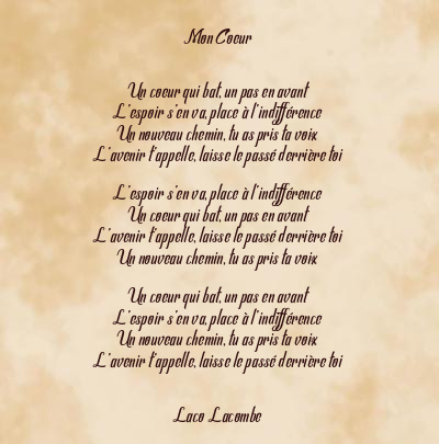 Le poème en image: Mon Coeur