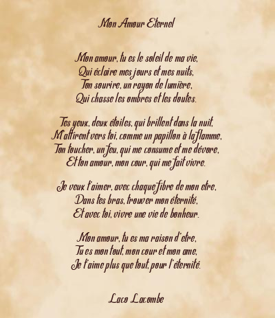 Le poème en image: Mon Amour Eternel