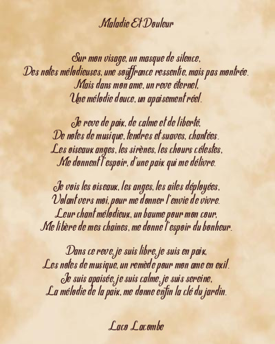 Le poème en image: Maladie Et Douleur