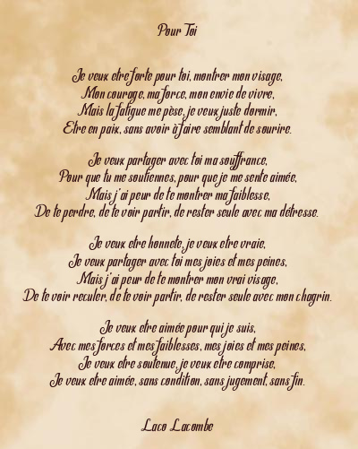Le poème en image: Pour Toi