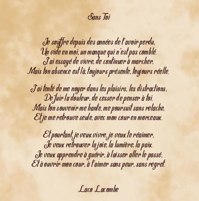 Le poème en image: Sans Toi