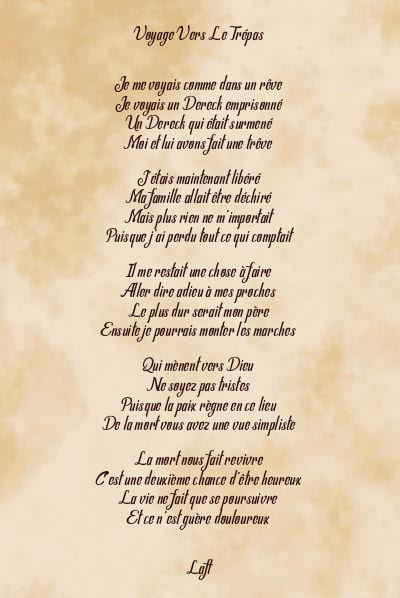 Le poème en image: Voyage Vers Le Trépas
