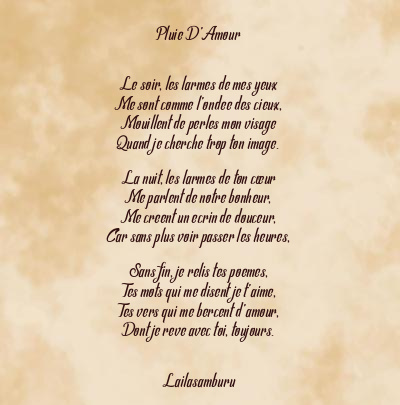 Le poème en image: Pluie D’amour