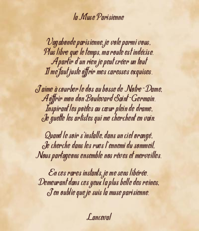 Le poème en image: La Muse Parisienne