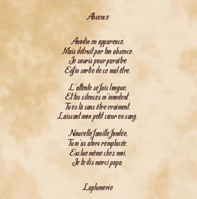 Le poème en image: Absence