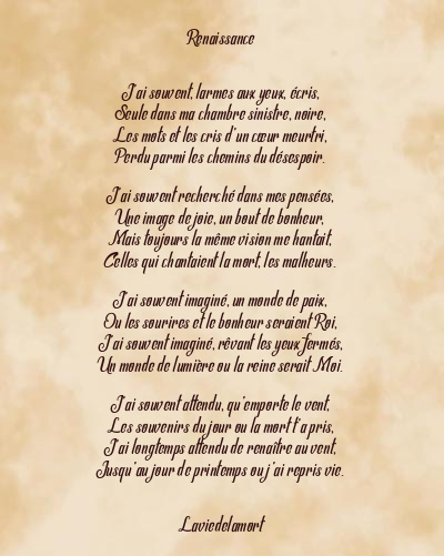 Le poème en image: Renaissance