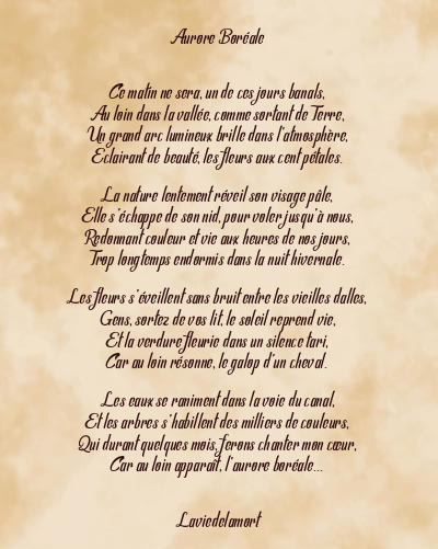 Le poème en image: Aurore Boréale