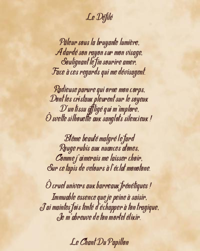 Le poème en image: Le Défilé