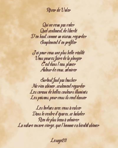 Le poème en image: Rêver De Voler