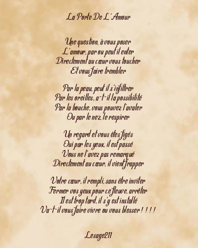 Le poème en image: La Porte De L’amour