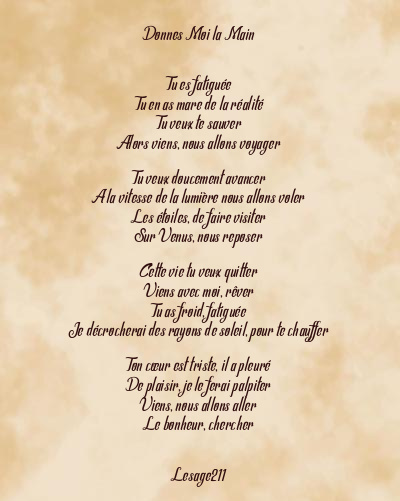 Le poème en image: Donnes Moi La Main