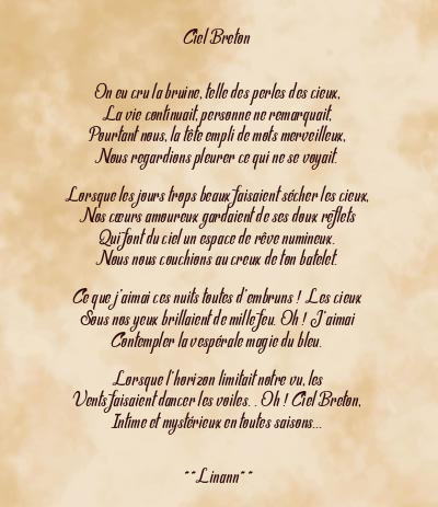 Le poème en image: Ciel Breton