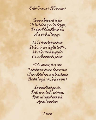 Le poème en image: Entre Onirisme Et Onanisme