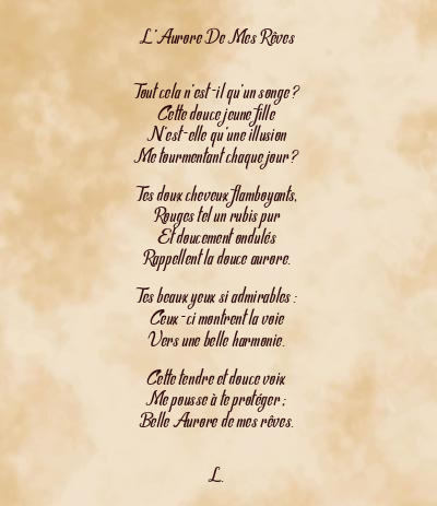 Le poème en image: L’aurore De Mes Rêves
