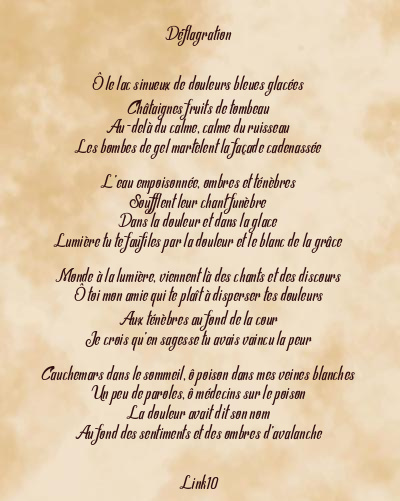 Le poème en image: Déflagration