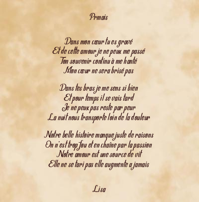 Le poème en image: Prmais