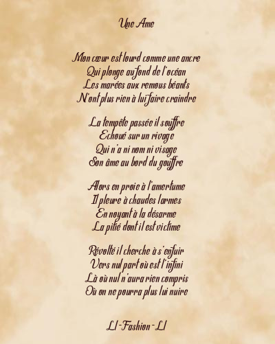 Le poème en image: Une Ame