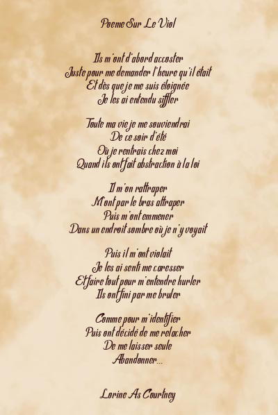 Le poème en image: Poeme Sur Le Viol