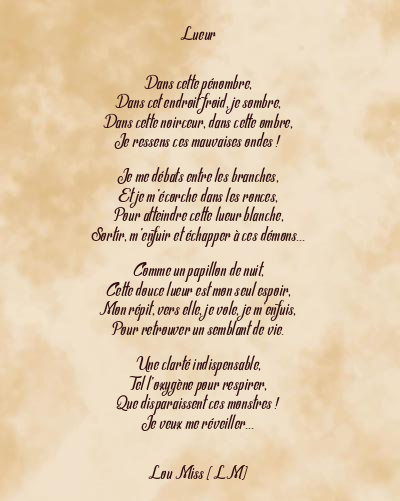 Le poème en image: Lueur