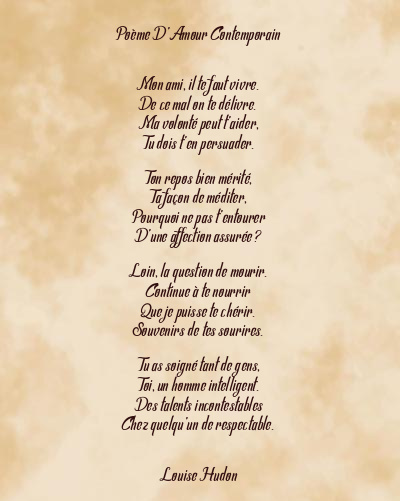 Le poème en image: Poème D’amour Contemporain