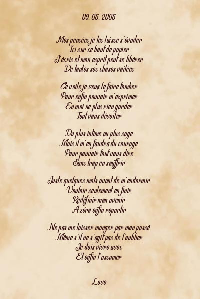 Le poème en image: 09. 05. 2005