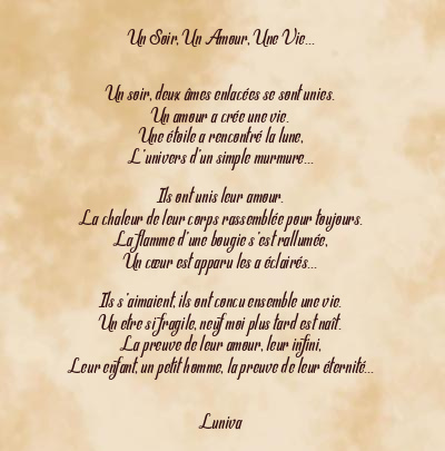 Le poème en image: Un Soir, Un Amour, Une Vie…