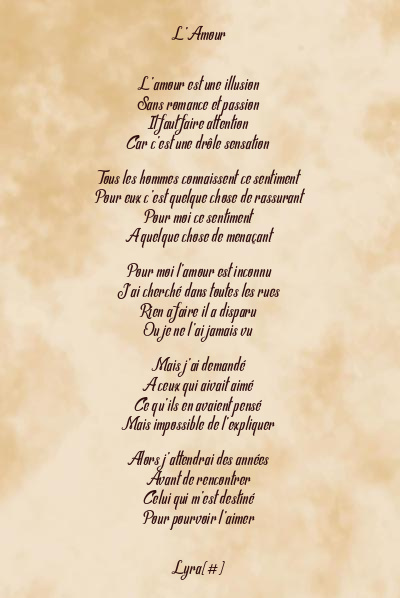 Le poème en image: L’amour
