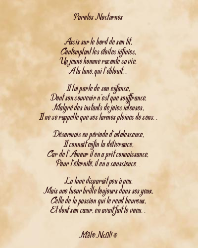 Le poème en image: Paroles Nocturnes