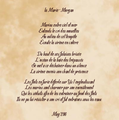 Le poème en image: La Marie-Morgan