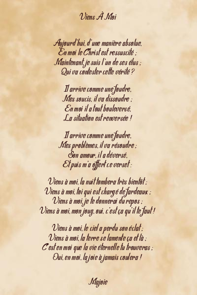 Le poème en image: Viens À Moi