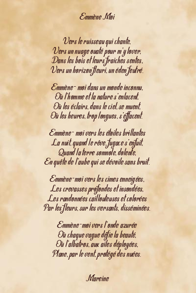 Le poème en image: Emmène Moi