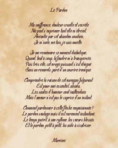 Le poème en image: Le Pardon