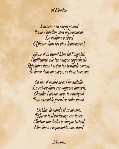 Le poème en image: S’évader