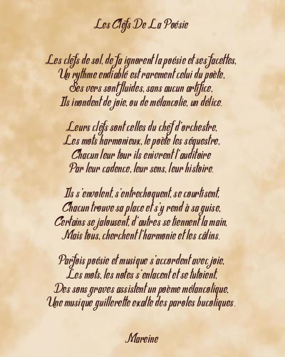 Le poème en image: Les Clefs De La Poésie