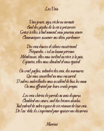 Le poème en image: Les Voix