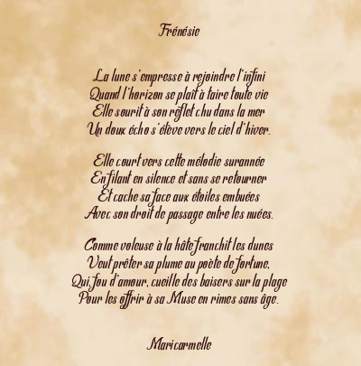 Le poème en image: Frénésie