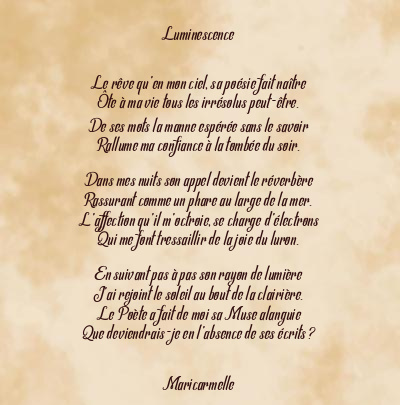 Le poème en image: Luminescence