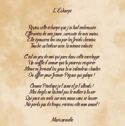 Le poème en image: L’écharpe
