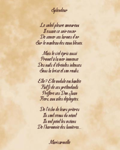 Le poème en image: Splendeur