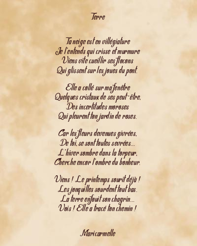 Le poème en image: Terre