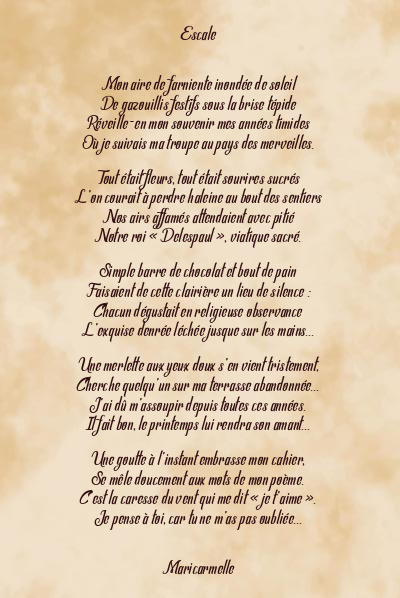 Le poème en image: Escale