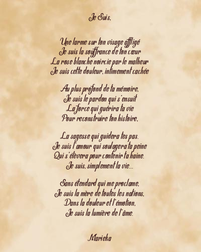 Le poème en image: Je Suis,