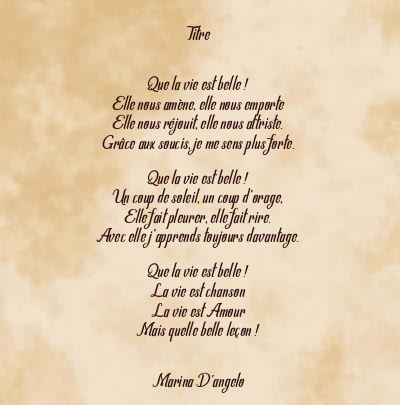 Le poème en image: Titre